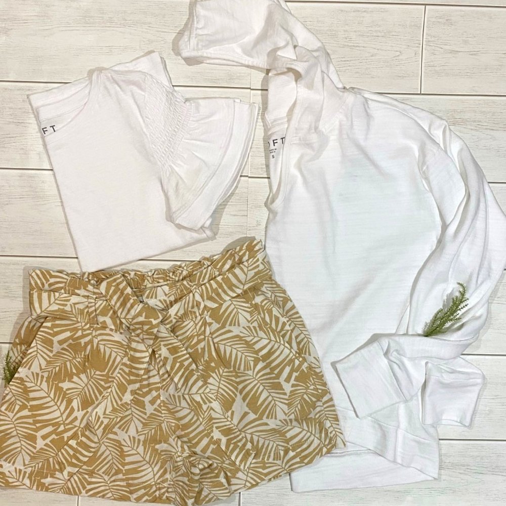 NWT LOFT Paper Bag Tie Waist Shorts